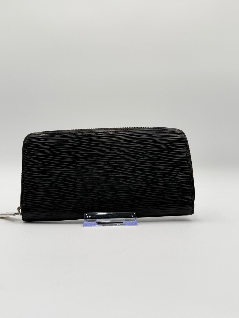 Louis Vuitton Epi Zippy Wallet Noir Black Silver Hardware